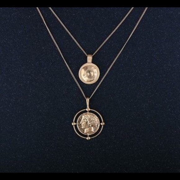 Apollo Coin Gold Layered Necklace - Picture 4 of 6
